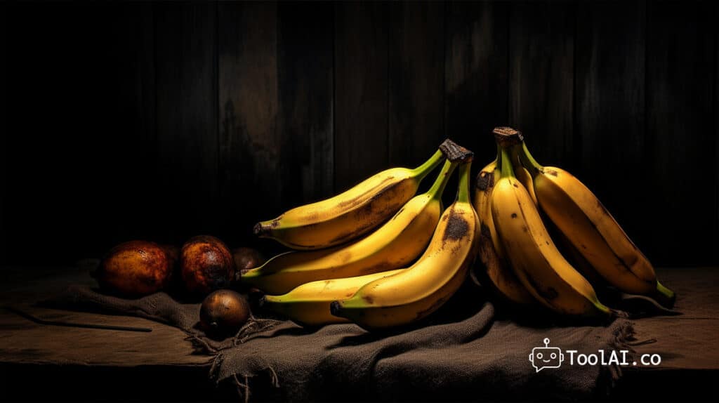 תמונת בינה מלאכותית - בננות על השולחן
