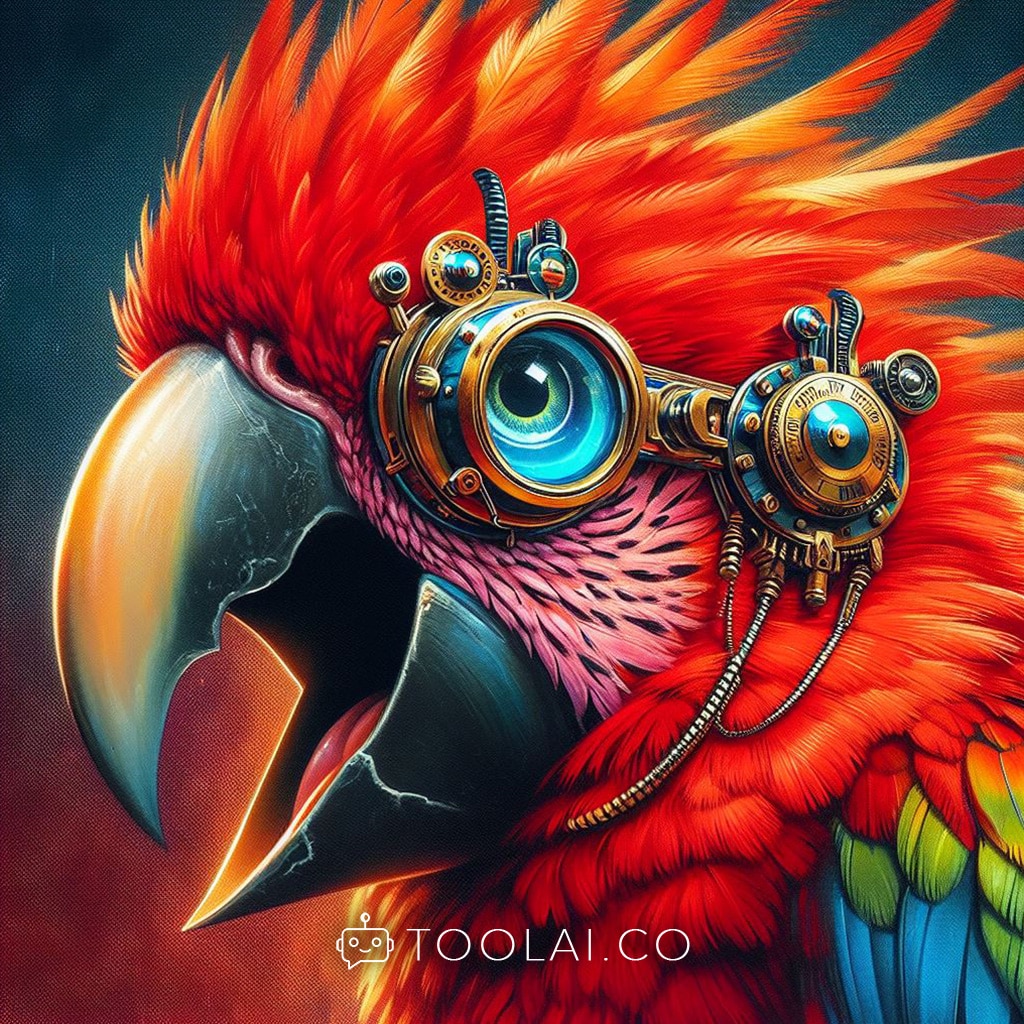 Bing Image Creator - ציפור אדומה בסגנון Clockpunk