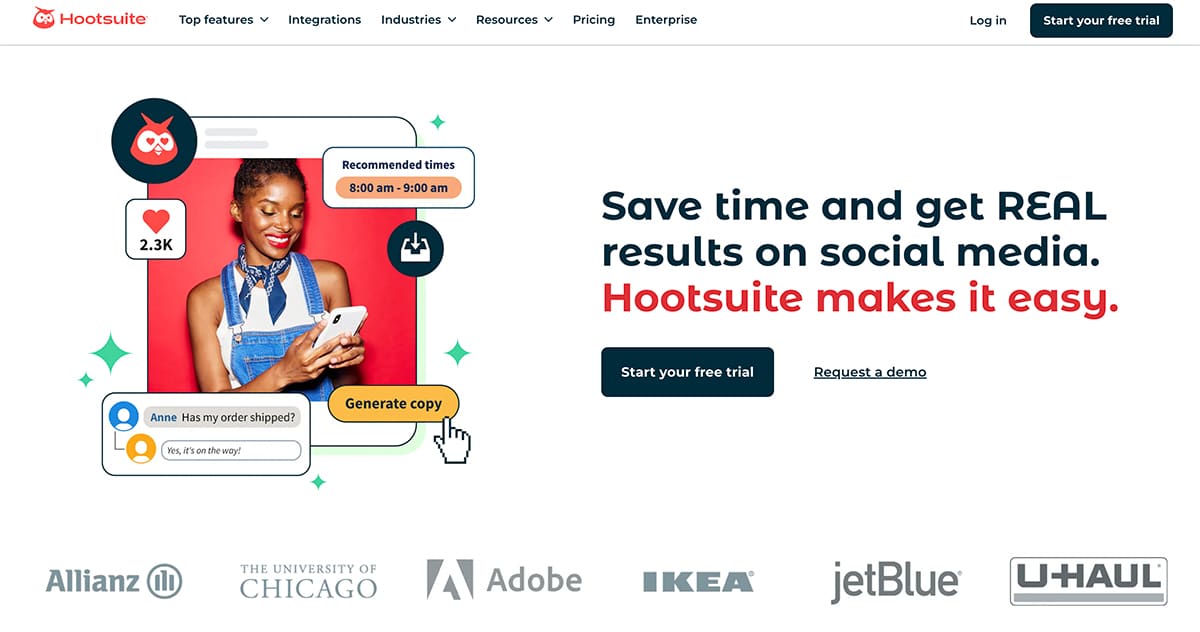 Hootsuite היא עוד פלטפורמת מצויינת לניהול מדיה ברשתות החברתיות